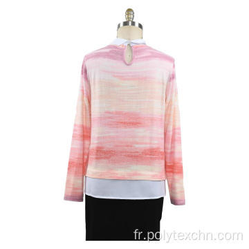 Nouvelles femmes printemps automne chemise pull pull en tricot